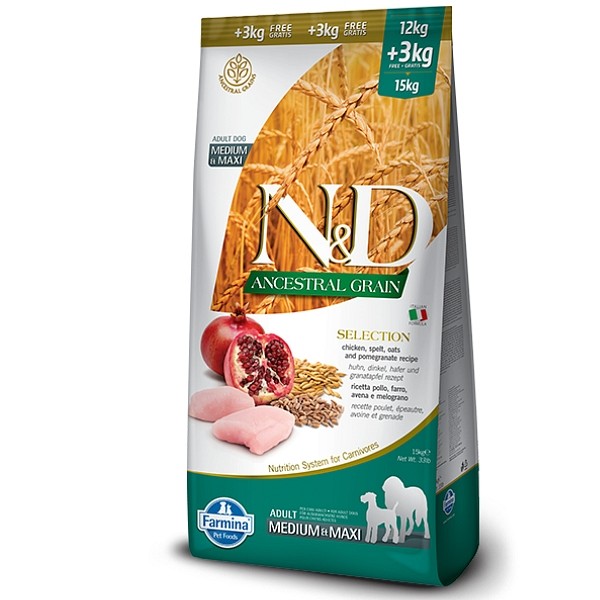 N&D Adult Dog AG SELECTION 12+3kg