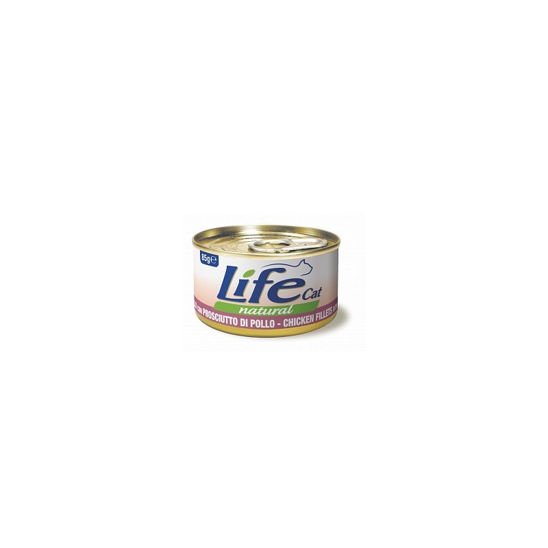 Lifecat paket konzerv piščančje prsi in šunka 6x85g 