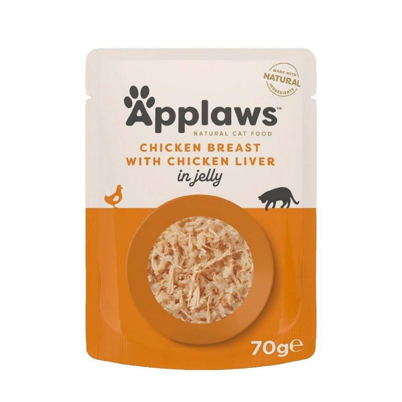 Applaws Pouch Jelly Piščanec in piščančja jetra 70g